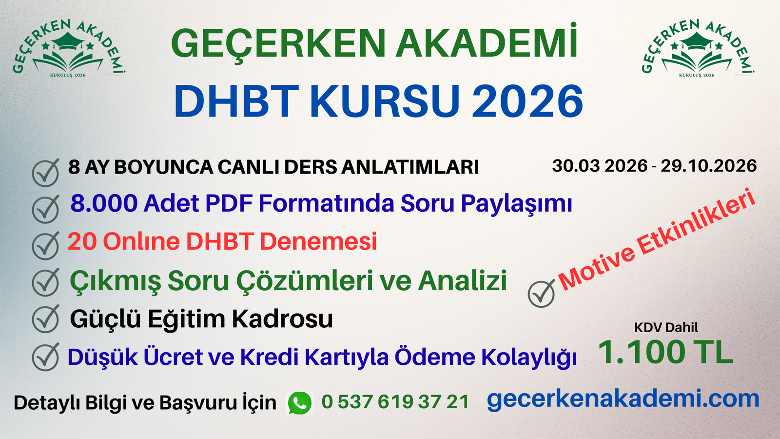 DHBT KURSU 2026